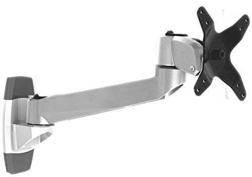 SpeaKa Professional SP-1624848 Monitor-Wandhalterung Silber-Schwarz | Swivel, 1 Display, 25,4 cm (10) - 76,2 cm (30)
