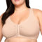 Glamorise Women's Complete Comfort Wirefree Cotton T-Back Bra #1908, Cafe, 36DD/E