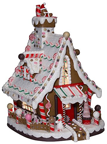 Kurt Adler 12-Inch Lighted Christmas Gingerbread House