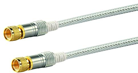 SCHWAIGER -KVCHD75 532- SAT-Empfängerkabel/ 7,5 m Anschlusskabel/ 110 dB/Bild- und Tonübertragung/konfektioniert/ 75 Ohm/F-Stecker > F-Stecker transparent