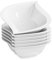MALACASA Cereal Bowls Set of 6, 240ML 5 Salad Bowl Soup Bowl Noodle Bowl Dessert Bowls Porcelain Rice Bowl White Bowls Small Breakfast Bowls, Series Elvira