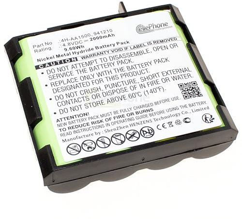 cellePhone Batterie Ni-MH Compatible avec Compex Edge US (Remplacement pour 4H-AA1500 / 941210) - 2000mAh / 4,8V