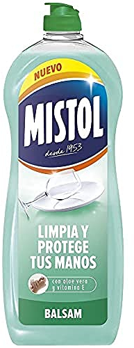 Mistol - Detergente Lavavajillas Líquido a Mano con Aloe Vera y Vitamina E: Cuidado Extra para tus Manos y Potente Contra Manchas Difíciles, 650 ml