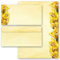Briefpapier Sets Motivpapier Blumen & Blüten, GELBE ORCHIDEEN 100 Blatt Briefpapier + 100 passende Briefumschläge DIN LANG ohne Fenster