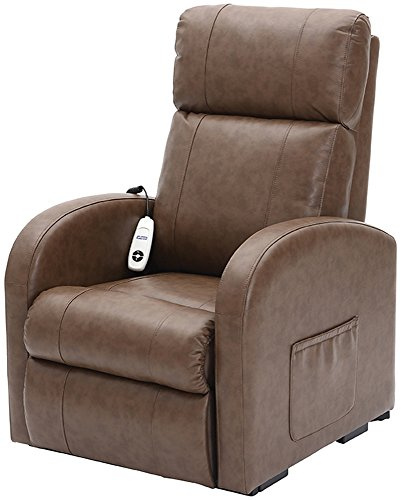 Aidapt Daresbury Riser and Recliner Electric Arm Chair With OKIN Motor for Safety, Easy to Work Remote Control and Easy Clean PU Material for Use in Lounge, Sitting Room and Bedrooms