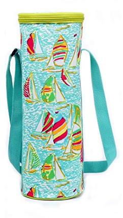 Leberna Bolsa térmica para Botellas de Vino para Picnic, Viajes, Playa, Verde, 2 L