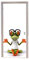 A.Monamour Türtapeten Selbstklebend 3D Zen Frosch Mit Einem Weißen T-Shirt Mit Sonnenbrille Lustiges Tier Weißen Hintergrund Türtapete Türposter Tapete 77x200cm