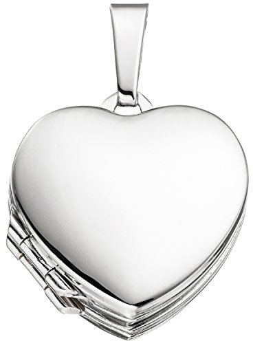 Jobo Damen-Medaillon Herz aus 925 Sterling Silber zum Öffnen für 4 Fotos