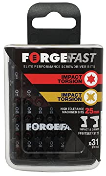 ForgeFast PZ/TX Compatible Impact Bit Set, 31 Piece