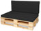 SuperKissen24. Palettenkissen Palettenauflagen Sitzkissen - 120x80 cm und Rückenlehne 120x40 cm - Outdoor und Indoor - schwarz