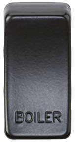 Schalterabdeckung Markierter Kessel – Mattschwarz