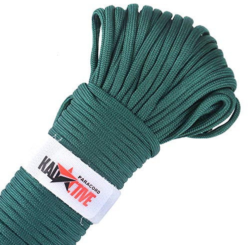 KADACTIVE Paracord Rope 550 Multifunction - 30meter - 7 Strand Nylon Cord - for Outdoor, Indoor Use - Crafting, Keychains, Camping, Survival Rope - Green