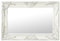 vidaXL Espejo de Pared Estilo Barroco Rectangular Colgante Armario Baño Antiguo Retro Consumo de Maquillaje Decoración Hogar Blanco 60x40 cm