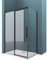 Mai & Mai Cabine de Douche Noir en Angle 90x100cm Porte Coulissante Paroi de Douche Rectangulaire Verre Transparent de 6mm Easy Clean Rav12 Noir