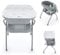 Petite&Mars – Table à langer 3 en 1 avec baignoire intégrée | Mobile, pliable, compacte et facile à entretenir – Idéale pour les petits espaces (Gris)