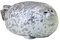 30cm Chubby Blob Seal Pillow, Robbe Kuscheltier Fett Meerestier Kissen Gefülltes Plüschkissen Grau Klecks Siegel Umarmungskissen Stofftier Baumwolle Blob Seal Plüsch Spielzug für Kinder Erwachsene