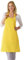 TOSHE Grembiule da cucina in cotone resistente alle gocce d'acqua, con grembiuli regolabili, da donna, con tasche, 10 opzioni di colore, grembiule giallo (giallo)