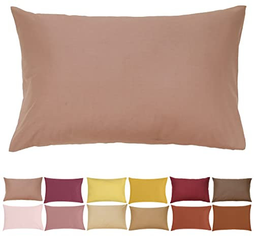 P'tit Basile - Kissenbezug 40x60 cm Baby Kind - Altrosa - 100% zertifizierter Bio-Baumwolle ohne schädliche Substanzen Für Baby - Kissenbezug 57 Fäden/cm² Für Bett 60x120 oder 70x140 cm cododo