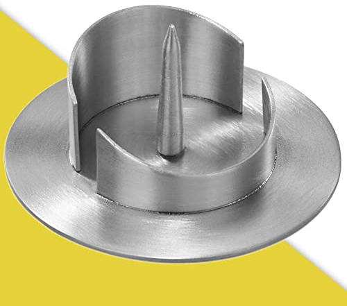 WikaKerzen Kerzenleuchter für Kerzen - Kerzenständer in Silber & Gold gebürstetem Messing Metall - Kerzenhalter für Hochzeits-, Kommunions- & Taufkerzen (Ø 5 cm, Silber)