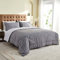 beeweed Bettdecke 155x220 cm Wende-Steppdecke, Sommerdecke 200 GSM Füllung, Mikrofaser Steppdecke, 155 x 220 cm Leichte Sommer-Bettdecke, Grau/Hellgrau