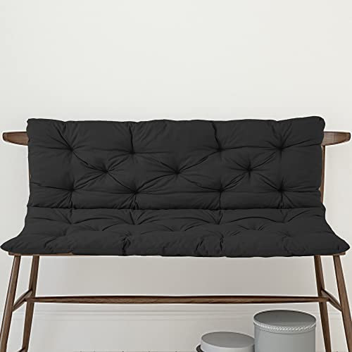 XIEMINLE Dickes Schaukelsitzkissen, 2–3-Sitzer-Sofa-Sitzkissen, Veranda-Matte, überfülltes Bank-Sitzkissen mit Rückenlehne, weiches Liegenpolster mit Bändern für Möbel, Terrasse, 100 x 100 x 8 cm,