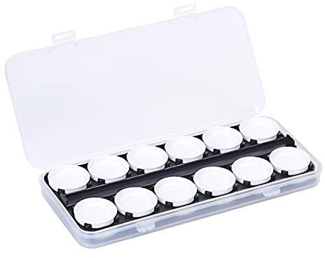 ABOOFAN 24gitter Nagelpalette Aquarellfarbpaletten Kunstfarbe Mischen Box Leicht Zu Tragen Platzsparend Schlicht Und Kantenfrei