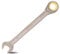 Meccion Clé Mixte à Cliquet 24mm Clé Plate à Cliquet Professionnelle Clé Combinée à fourche polygonale en Acier Chrome Vanadium Forgé, Plaqué Nickel Noir