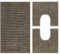 Il Gruppone Passione Casa Set Tappeti Bagno con Fondo Antiscivolo Lavabili in Lavatrice Assorbenti 45 x 75 Cm 3 Pezzi - Tortora