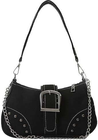 Fiorky Crossbody Taschen für Frauen, Frauen Handtaschen Frauen Mode Unterarm Tasche Y2K Kleine Kette Tasche Leinwand Luxus Schulter Taschen