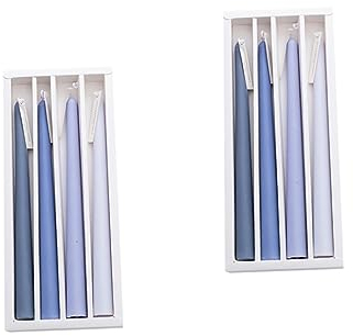Abaodam 8 Stk Duftkerze mit langem Stiel blauer Leuchter Ess-Langmastkerze schwarze Kerzenhalter Kegelkerzenhalter Szene Kerzendekor Kerzen mit langen Stangen Hochzeit Pole Requisiten Baby