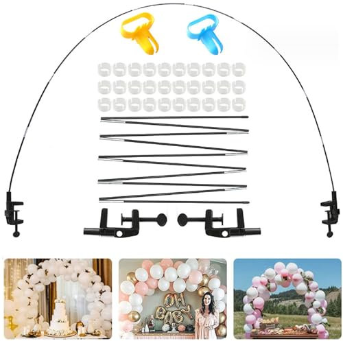 Arco Palloncini da Tavolo, Kit Arco Palloncino, Palloncino da Tavolo Arco Kit, Arco Palloncini Riutilizzabile, Table Balloon Arch Kit, per Compleanni, Matrimoni, Decorazioni Laurea