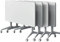 Bürotisch Konferenztisch, moderner weißer Büro-Klapptisch, mobiler Trainingstisch, 140 x 60 cm, 75 cm. Der abgerundete Tisch mit Rollen ist bequem und schnell, geeignet für Büro, Konferenzraum (4