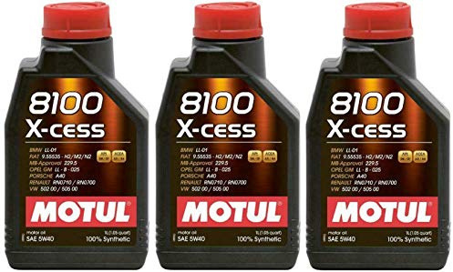 Motul 8100 X-cess 5W40 Vollsynthetisches Motorenöl, 3 Liter
