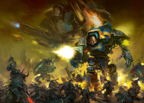 Displate Offiziell Warhammer MetallPoster Magnetische Befestigung Inklusive Lizenziert Bilder Hochwertiges Poster Warhammer 40,000 Art Imperial Knights Poster 45 cm x 32 cm