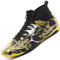 VTASQ Boys Football Boots Shoes Kids Astro Turf Trainers Kids Non-Slip Teenager Outdoor Football Shoes Girls Breathable Sneakers Unisex Black Gold 3UK