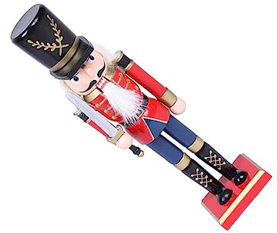 Anneome Adorno Navideño Gigante De Cascanueces Muñeco De Soldado Cascanueces Artesanía Navideña Soldado De Nogal Adorno para El Hogar