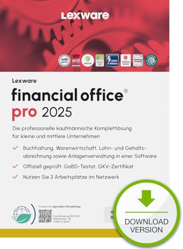 Lexware financial office Pro 2025 (365 Tage)| kaufmännische Komplett-Lösung | PC Aktivierungscode per Email