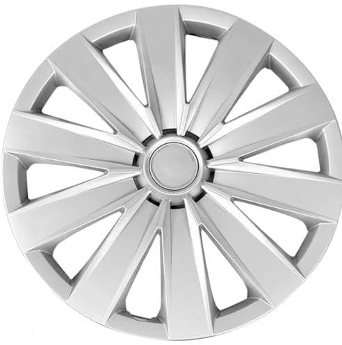 Trimak Radkappen, 15 Zoll, Radzierblenden, 4er Set, Silber, ABS Kunststoff, schlagfest und hochwertigem