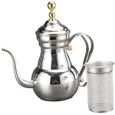 BEBEMOKO Cafetera Inoxidable Filtro Jarra De Café Portátil y Para Preparar Café y Diseño Práctico Para