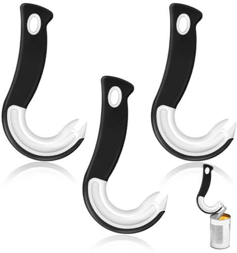 EIH1 Dosenöffner 3 Stück Ring Pull GlasÖffner Tragbarer J förmig Küchenhelfer Haken Dosenöffner Flaschenöffner für Dosen mit Verschlussringen, dosenöffner manuell
