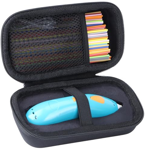 Peyyargo Schutzhülle für 3Doodler Start+ Essentials 3D Zeichenstift | Mesh-Taschen für 3D Stift Filament, Harte Eva Aufbewahrung, Tragbare Hartschalen