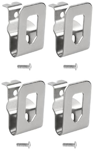 6 Pcs Electric Drill Belt Clip Replacement Hooks Clips Tools, Replacement Belt Hooks Clips with 6 Pcs Screws, Compatible with Dewalt Impact 18V MAX Drills Tools Belt Holder Clips (4Pcs)