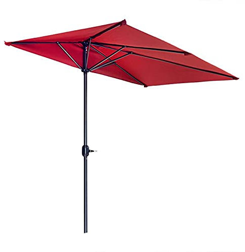 DLAZUM Parasol de Balcon Demi-carré, pour extérieur, terrasse, Jardin, Cour, 2,5 x 1,2 m,Red