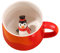Taza de chocolate caliente dulce taza de cerámica con motivo de Navidad taza divertida taza de café cerámica novedad para el desayuno de leche duradero