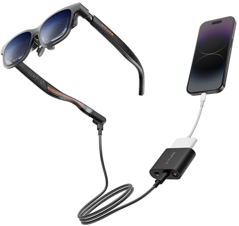 VITURE Luma Xr-Brille & Hdmi Xr-Adapter FÜR iPhone 14 & ÄLter, Mehrere Virtuelle Bildschirme, Erweiterte 3Dof & Vr-Videos, Laden WÄHrend des Spielens, Direktes Spielen auf Ps/Xbx/Konsolen