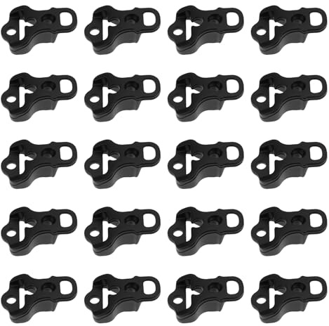 ECSiNG Lot de 20 Tendeurs de Cordes de Tente pour Paracordes de 2 à 4 Mm Et Haubans de 12 Mm pour Bâches Et Abris de Camping