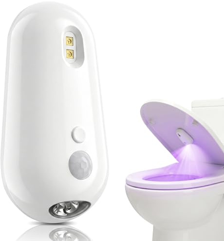 UV Toilet Cleaner with Night Light, Toilet Cleaner UV Lamp Rechargeable Night Light, Automatic Cleaning Reduce Odors Smart Toilet Lid for Bathroom (Style-2)