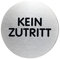Durable 491261 Türschild Picto rund (Kein Zutritt, 83 mm) metallic silber