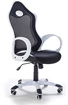 Supply24 since 2004 Designer Leder Chefsessel/Bürosessel/Bürostuhl/Drehstuhl New Age Farbe SCHWARZ Weiss Chrom Fußkreuz, günstig