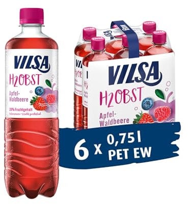 VILSA H2Obst Apfel-Waldbeere, 6 x 0,75 l PET